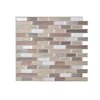 Smart Tiles 9.1 in. W X 10.2 in. L Beige/White Mosaic Vinyl Adhesive Wall Tile 4 pc SM1053-4